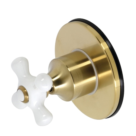 Kingston Brass KS3037PX Single-Handle Three-Way Diverter Valve W/Trim Kit, Brass KS3037PX